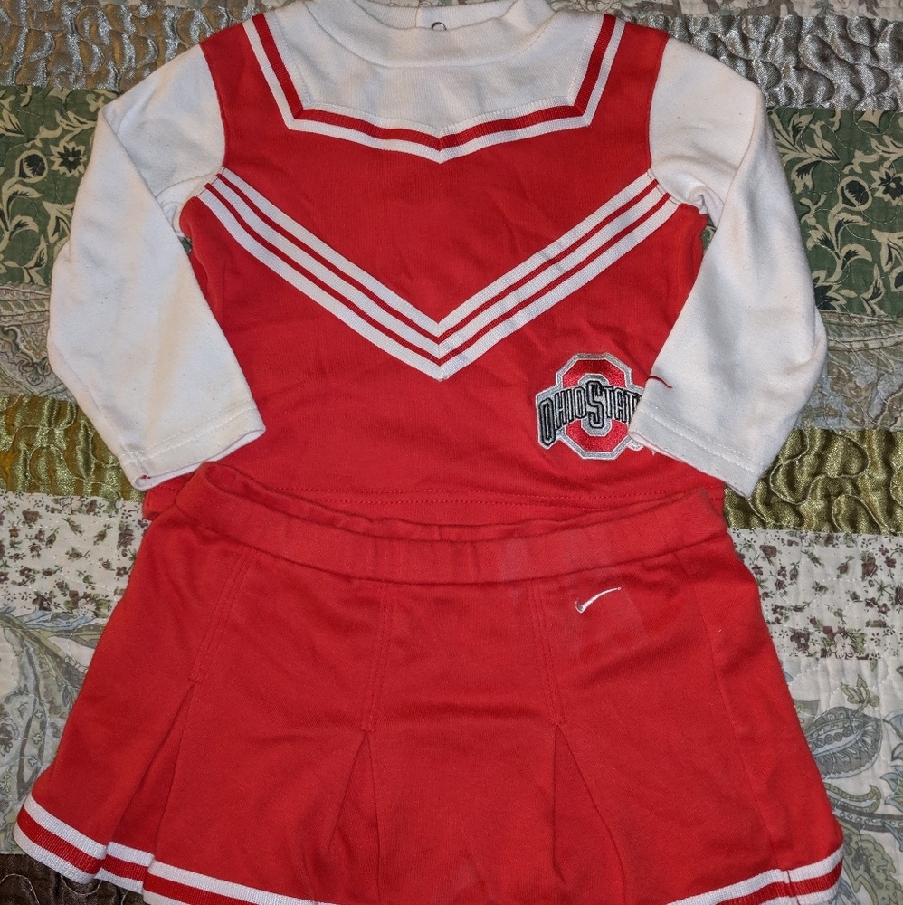 18m Ohio state cheerleading 2 piece set